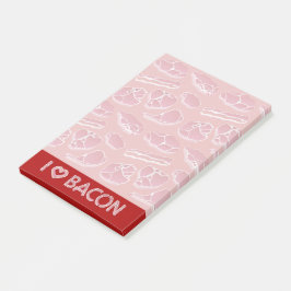 Notas Post-it® Amo a Bacon