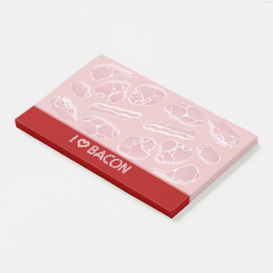 Notas Post-it® Amo a Bacon