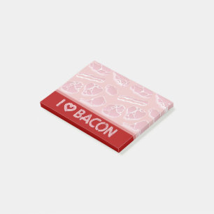 Notas Post-it® Amo a Bacon
