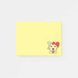 Notas Post-it® Amo a los labradores