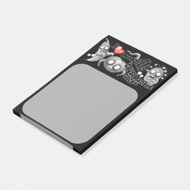 Notas Post-it® Amo a los monstruos porque la gente se acosa (En perspectiva)