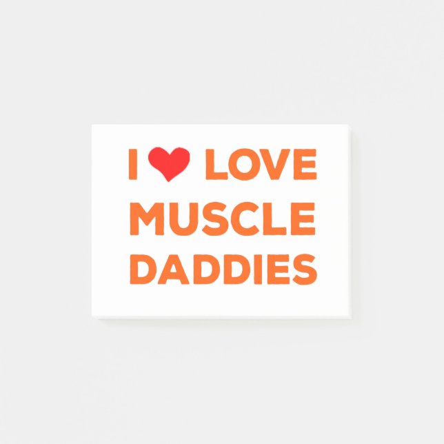 Notas Post-it® Amo a los papás musculosos (Anverso)