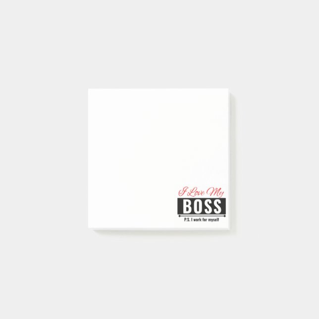 Notas Post-it® Amo a mi jefe (Anverso)