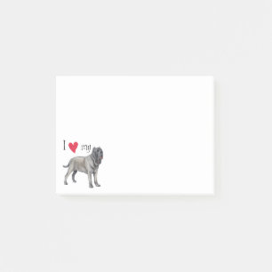 Notas Post-it® Amo a mi Mastino