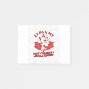 Notas Post-it® Amo A Mi Novia Canadiense Caliente