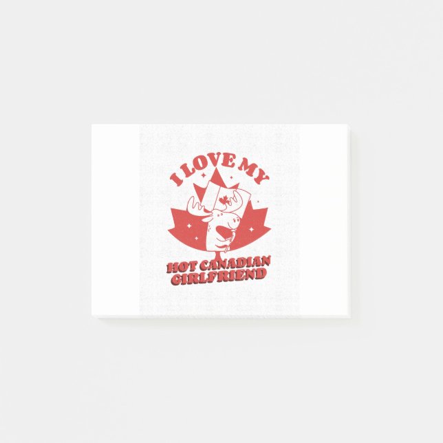 Notas Post-it® Amo A Mi Novia Canadiense Caliente (Anverso)