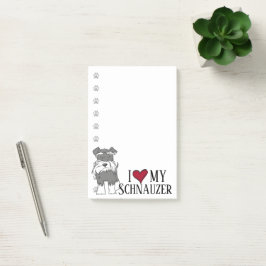 Notas Post-it® Amo a mi Schnauzer