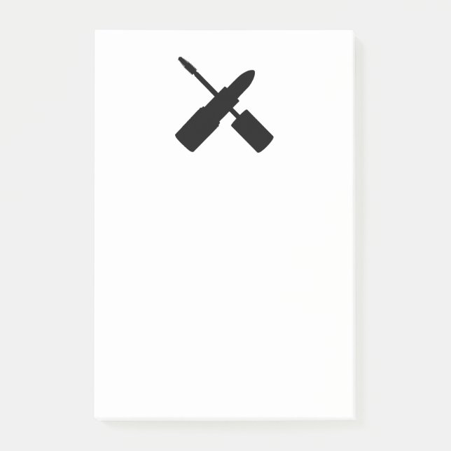 Notas Post-it® Amo compongo maquillaje de los cosméticos del (Anverso)