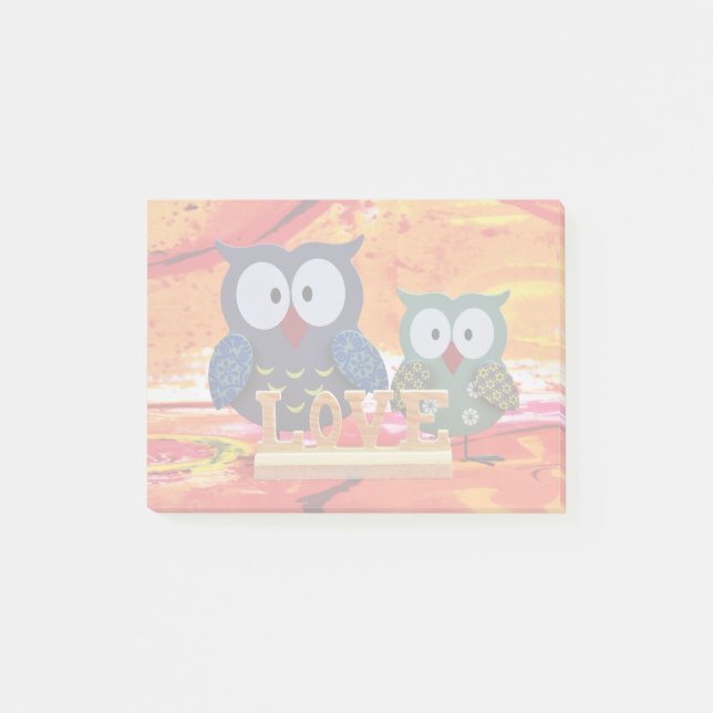 Notas Post-it® Amo de búho (Anverso)