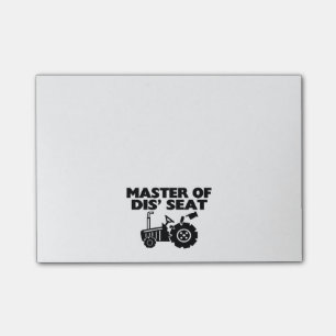 Notas Post-it® Amo del tractor de Seat del SID