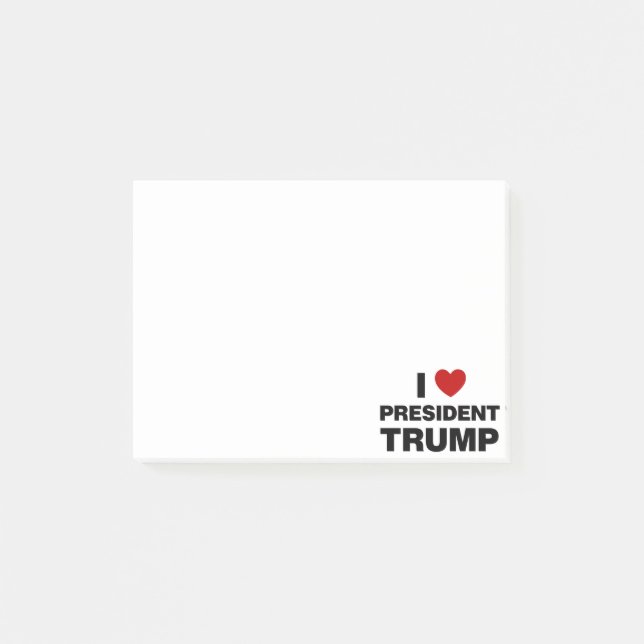 Notas Post-it® Amo el corazón del presidente Trump (Anverso)