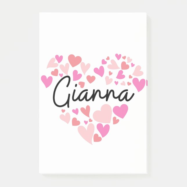 Notas Post-it® Amo Gianna (Anverso)