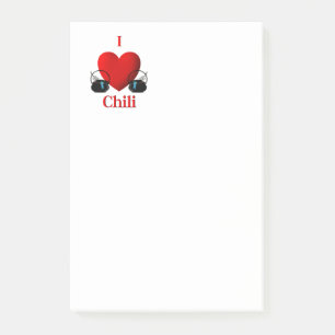 Notas Post-it® Amo la Chili