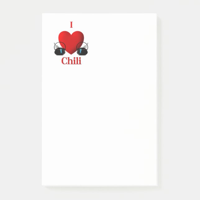 Notas Post-it® Amo la Chili (Anverso)
