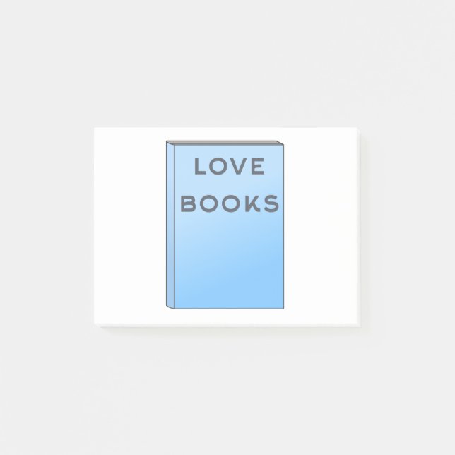 Notas Post-it® Amo libros (Anverso)