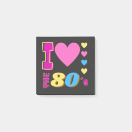 Notas Post-it® Amo los 80