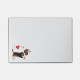 Notas Post-it® Amo mi Basset Hound