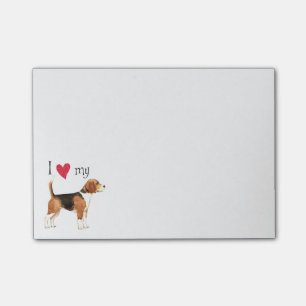 Notas Post-it® Amo mi beagle