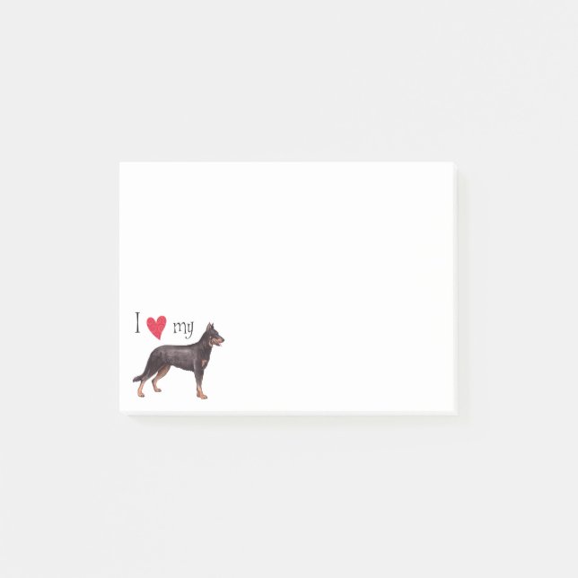 Notas Post-it® Amo mi Beauceron (Anverso)
