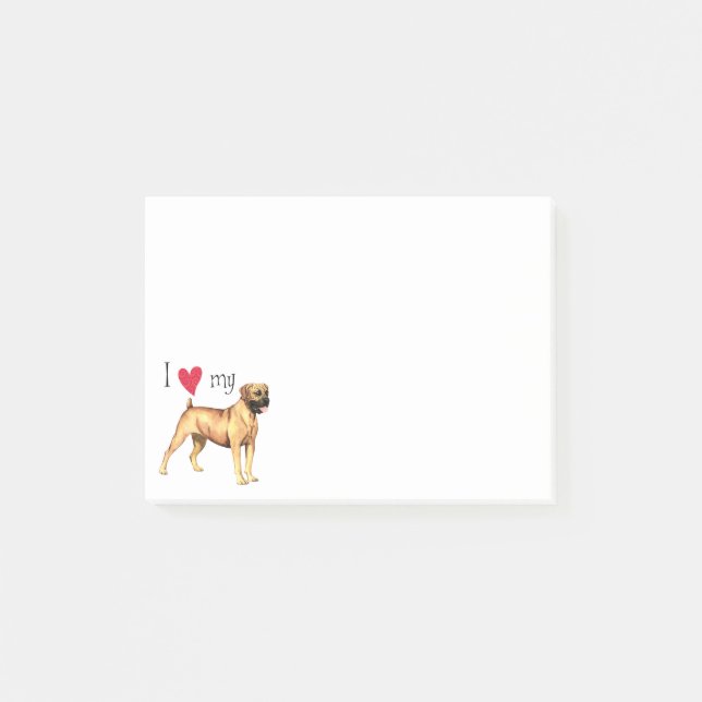 Notas Post-it® Amo mi Boerboel (Anverso)