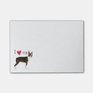 Notas Post-it® Amo mi Boston Terrier