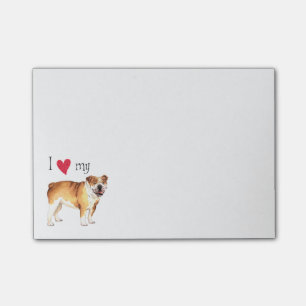 Notas Post-it® Amo mi bulldog