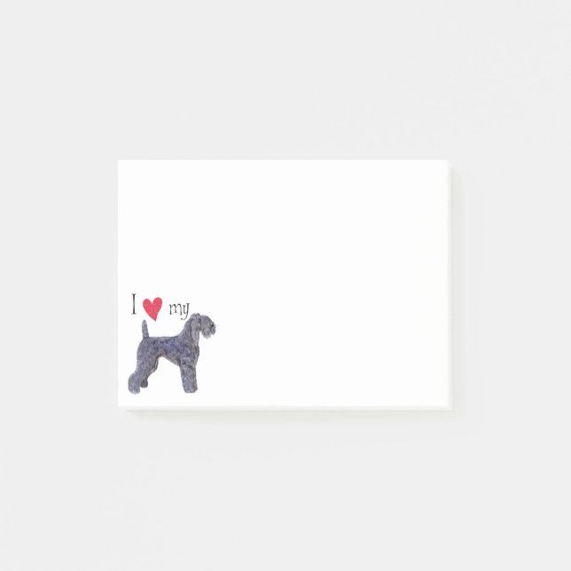 Notas Post-it® Amo mi Kerry Blue Terrier (Anverso)