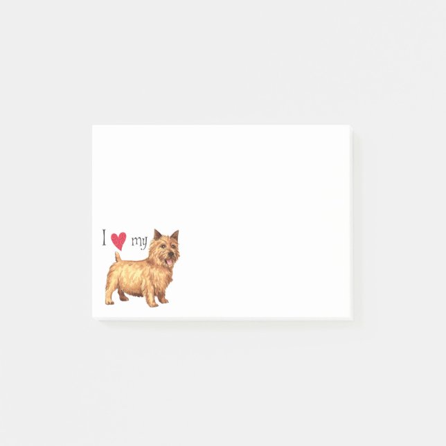 Notas Post-it® Amo mi Norwich Terrier (Anverso)