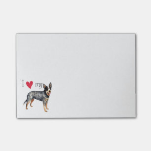 Notas Post-it® Amo mi perro australiano del ganado