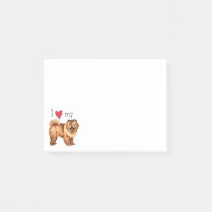 Notas Post-it® Amo mi perro chino de perro chino