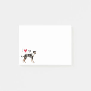 Notas Post-it® Amo mi perro del leopardo de Catahoula