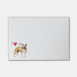 Notas Post-it® Amo mi pitbull Terrier