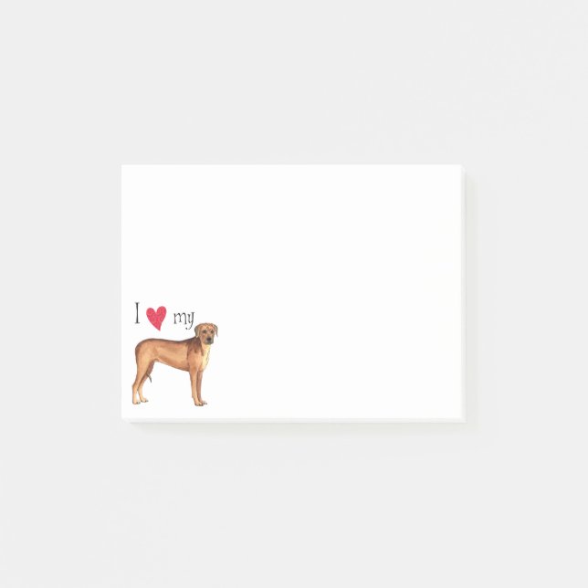 Notas Post-it® Amo mi Rhodesian Ridgeback (Anverso)