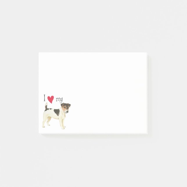 Notas Post-it® Amo mi Russell Terrier (Anverso)