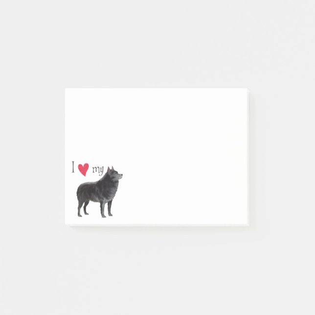 Notas Post-it® Amo mi Schipperke (Anverso)
