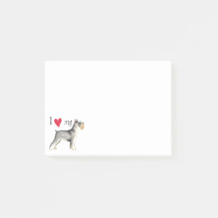 Notas Post-it® Amo mi Schnauzer miniatura