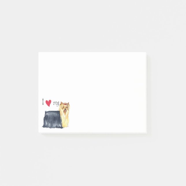 Notas Post-it® Amo mi Yorkie (Anverso)