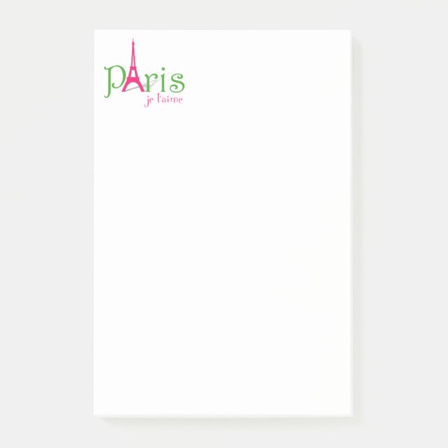Notas Post-it® Amo París (Anverso)