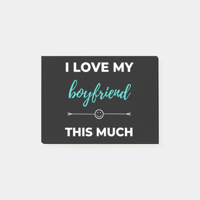 Notas Post-it® Amo Tanto A Mi Novio (Anverso)