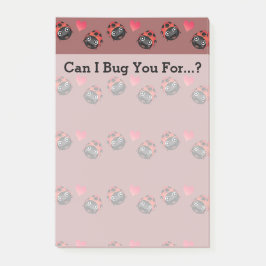 Notas Post-it® Amor a la Ladybug (Patrón)