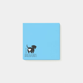 Notas Post-it® Amor de Dachshund