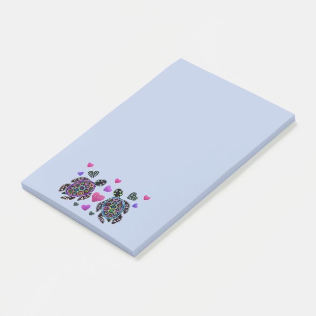 Notas Post-it® Amor de la tortuga (En perspectiva)