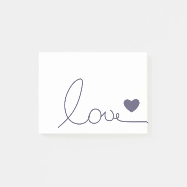 Notas Post-it® Amor de Purple Heart (Anverso)