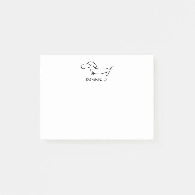 Notas Post-it® Amor del Dachshund (Anverso)