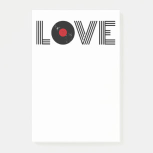 Notas Post-it® Amor del disco de vinilo
