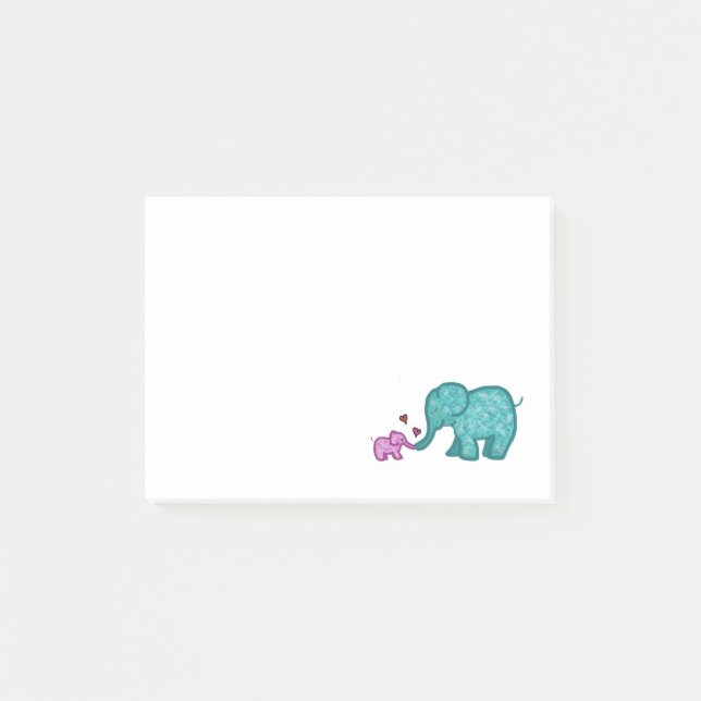 Notas Post-it® amor del elefante (Anverso)