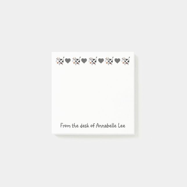 Notas Post-it® Amor del MOO del MOO (Anverso)