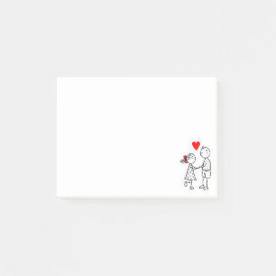 Notas Post-it® Amor Pareja - Su nombre de texto