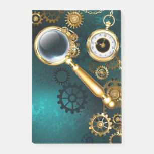 Notas Post-it® Ampliador en estilo Steampunk
