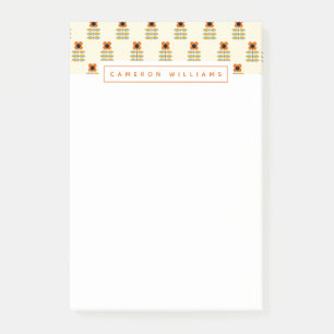 Notas Post-it® Añada su estampado de flores anaranjado el